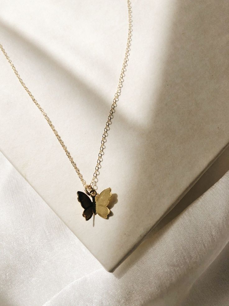 Gold butterfly pandant
