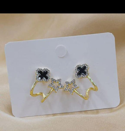 Clover stud tops pair