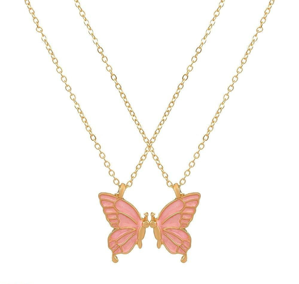 layer printed butterfly pandent