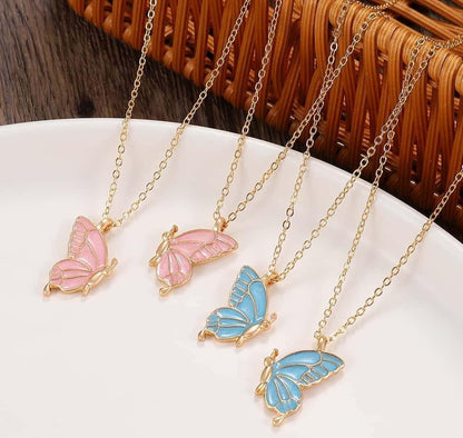 layer printed butterfly pandent